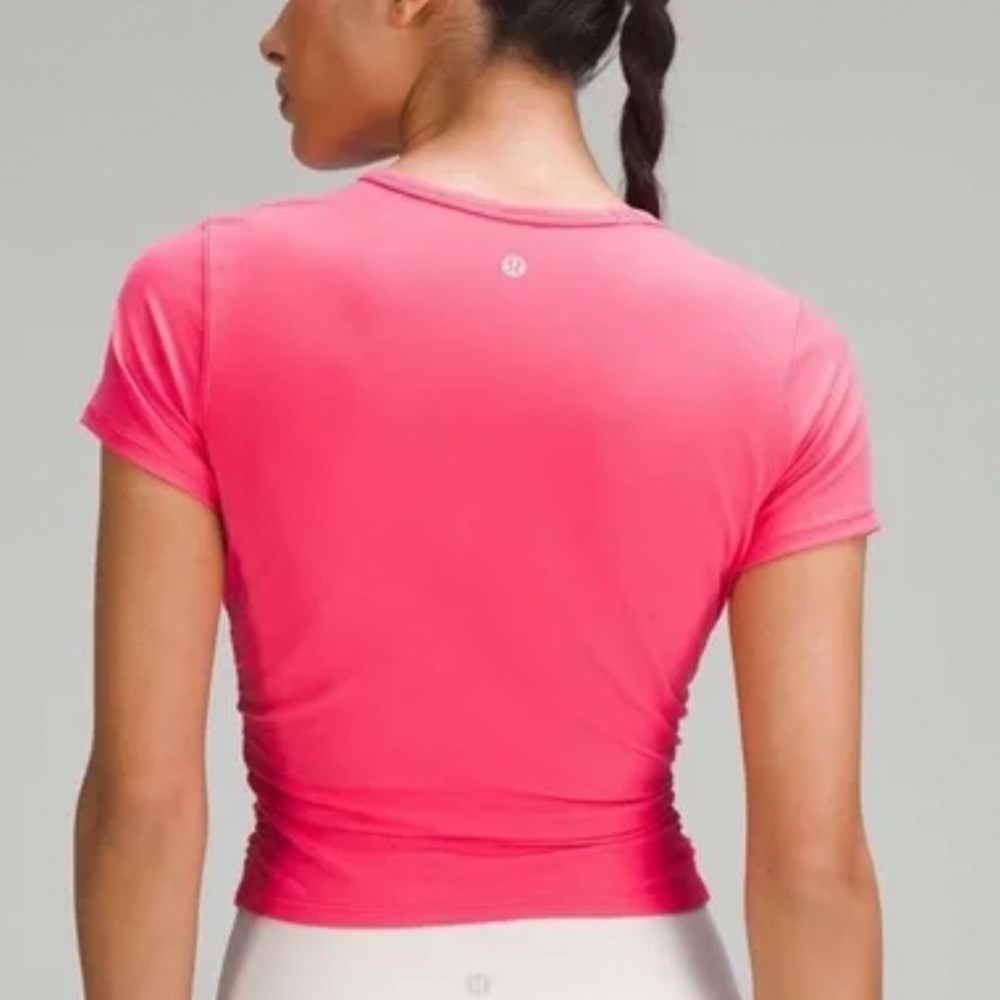 Lululemon All It Takes Ribbed Short-Sleeve Shirt Pink Coral 8